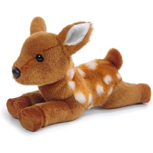 Deer Stuffed Animal for Kids,8 inch Fawn Realistic Animal Plush Toy Lying Down Posture Animals,Plush Deer for Boys Girls Adult Birthday Hug Teaching(S-Deer)