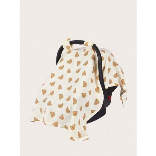 Baby Carriage Basket Cover With Cartoon Bear Pattern | SHEIN USA