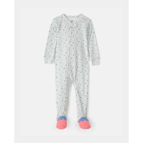 Baby Girl Strawberry 100% Cotton Snug Fit 1-Piece Pajama Set | Carter's