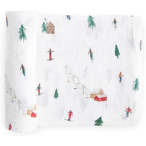 Little Unicorn Powder Party Cotton Muslin Swaddle Blanket | Single | 100% Cotton | Super Soft | Newborns and Infants | Large 47" x 47" | Machine Washable
