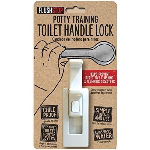 The Original Toilet Handle Lock (1-Pack) Most Trusted Toilet Handle Lock in THE World. Stops Flushing. Simple Install