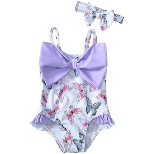 Mioglrie Toddler Baby Girl Swimsuit Infant Bathing Suits Summer Beach Swim Suit Newborn One Piece Swimwear for Girls