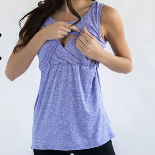 Nursing Workout Tank Top- Purple 2.0