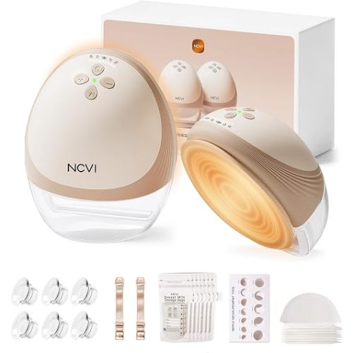 NCVI Heated Breast Pump Wearable, 360° All-Around Heat +30% Output for Mom