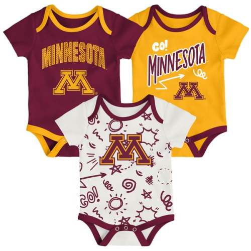 Minnesota Golden Gophers Outerstuff Newborn & Infant Three-Pack All Day Play Bodysuit Set