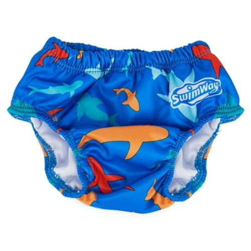 Swimways Swim Diaper, Baby Swim Diapers for Swimming Pool, Lake & Beach, Newborn Diapers & Baby Essentials for Kids 18-22 lbs (12 Months), Shark
