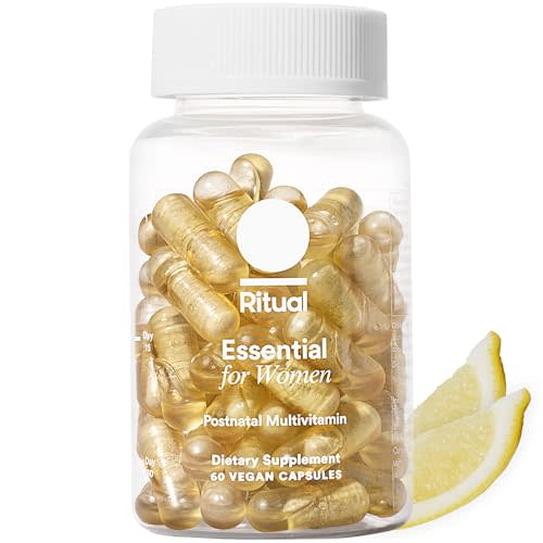 Ritual Postnatal Multivitamin for Women - Key Essential Vitamins and Minerals to Support Mom and Baby Postpartum and Throughout Lactation* - Choline, Omega-3 DHA - Citrus - 60 Capsules - 30 Servings