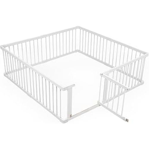 MEWANG Wooden Baby Playpen for Toddler and Babies, 65.7"x21.7" Extra Large Foldable Baby Playard, Adjustable Safety Play Fence with Locking Gate for Indoor & Outdoor, Toddler Fence Play Area Indoor