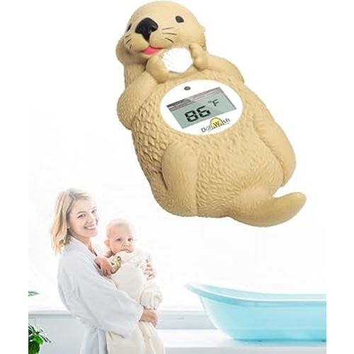 Digtal Baby Bath Thermometer for Infants Accurate Otter Bathtub Thermometer BPA Free Baby Bath Temperature Toy Easy to Use