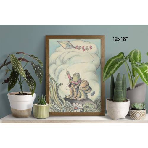 Vintage-Inspired Frog And Toad Satin Posters, Ideal Friends Gift, Arnold Lobel Art Print, Frog Wall Decor, Frog Art, Light Academia Decor
