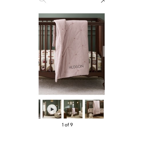 Chris Loves Julia Yarn-Dyed Stripe Baby Quilt | Pottery Barn Kids