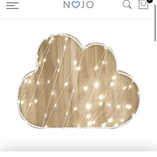 Cloud Shaped Lighted LED Natural Wood Wall Decor – NoJo Baby & kids