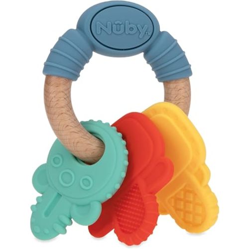 Nuby Natural Teether Wood + Silicone Keys