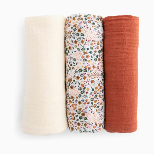 Little Unicorn Cotton Muslin Swaddle 3 Pack - Pressed Petals