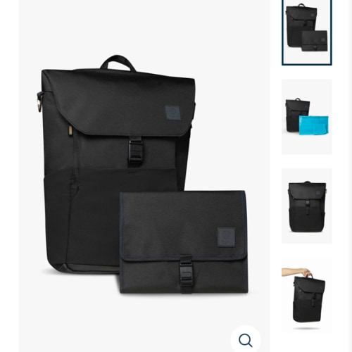 Everyday Diaper Backpack & Changing Wallet Bundle / Mid(dle of the)night Black