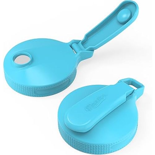 Masontops Multi Top - 2 Pack - Wide Mouth Mason Jar Lids with Easy Pour Spout and Flip Cap – Sip, Pour, Store & More - Lid Accessories For Mason Jars