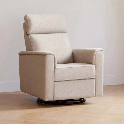 Monogram by Namesake - Willa Plus Power Recliner with Adjustable Headrest - Performance Beach Eco-Weave