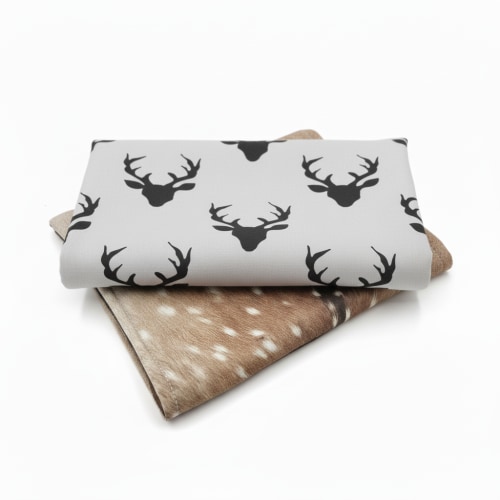 Buck and Deer Print Woodland Burp Cloths