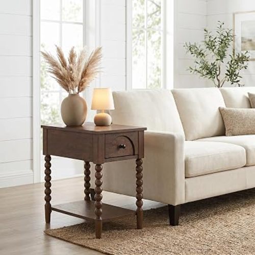 Pembroke 24" Modern Chairside End Table, Cocoa Brown