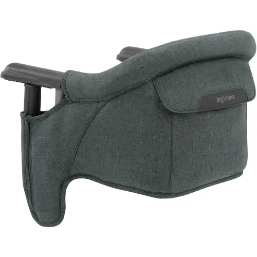 Inglesina Fast Table Chair, Charcoal Gray Melange - Portable Baby High Chair - for Babies & Toddlers up to 37 lbs - Fits Tables 0.8'' to 3.5'' Thick - Compact & Easy to Use - Travel Bag Included