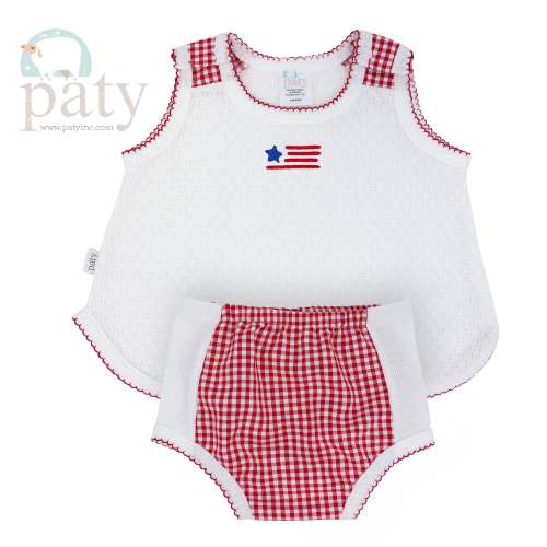 Paty Knit, Sleeveless Diaper Set #15S016