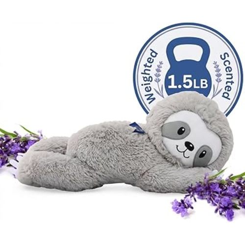 Lilly's Love Heatable & Coolable Lavender Scented Weighted Stuffed Animal - Microwavable Heatable Pad for Kids & Adults - Machine Washable Plushie - Calming Stuffed Animal for Anxiety