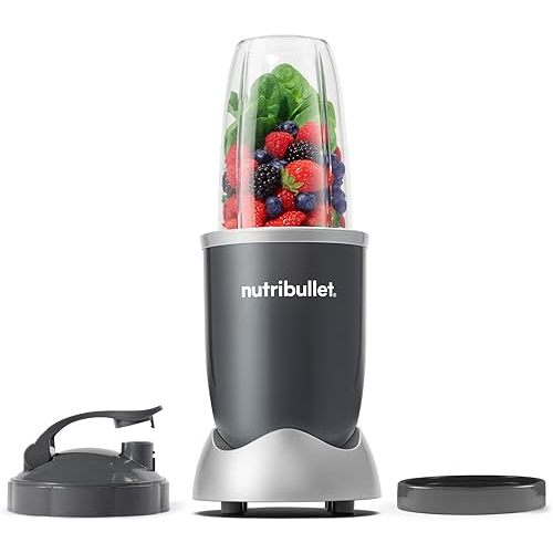 nutribullet Personal Blender, Shakes, Smoothies, Food Prep, and Frozen Blending, 24 Ounces, 600 Watt, Gray, NBR-0601WM
