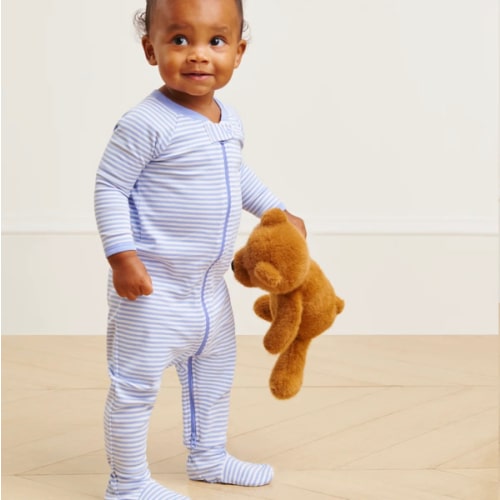 LAKE | Baby | Pima Cotton Pajamas | Hydrangea Baby Sleeper