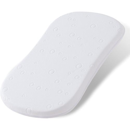 Baby Bassinet Mattress Pad, 47" x 23.6" x 2" Dual Sided Gel Memory Foam Mattress with Breathable Removable Soft Cover Fit for ADOVEL/BabyBond/ELEMARA Bassinet Bedside Crib