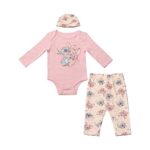 Disney Clothes Baby Girls Bodysuit, Pants & Headband 3-Piece Outfit Set – Minnie Mouse, Bambi, Marie & Tinkerbell (0/3M–6/9M)