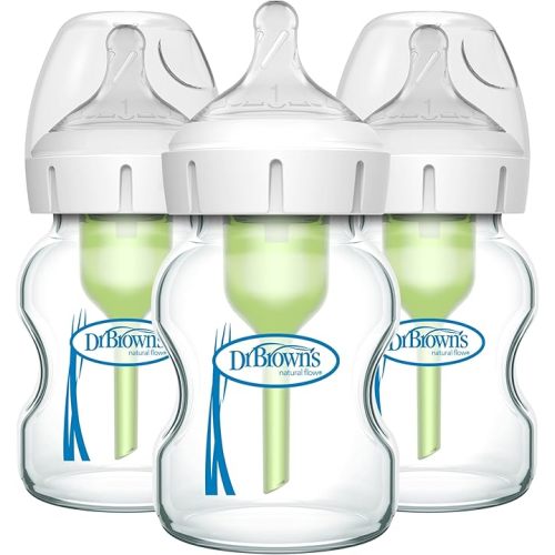 Dr. Brown’s Options + Wide-Neck Glass Baby Bottle Starter Set