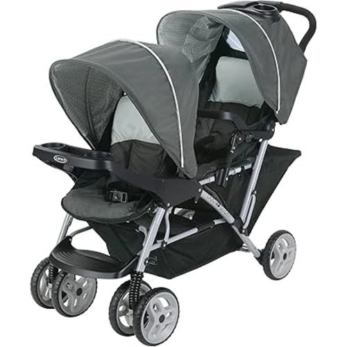 Graco DuoGlider Double Stroller | Lightweight Double Stroller with Tandem Seating, Glacier