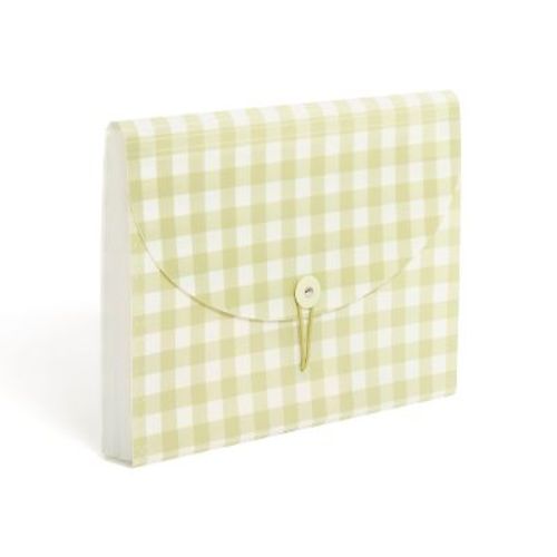 U Brands 13 Pocket Poly Expanding File Preppy Pond