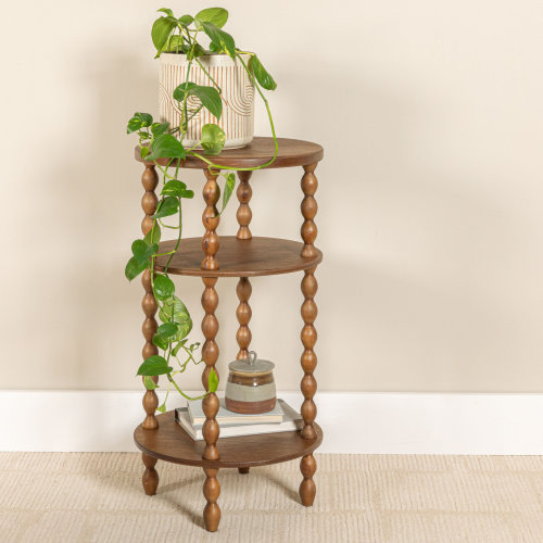 Alcott Hill® Belcara Bobbin Leg Round Wood Accent Table & Reviews | Wayfair