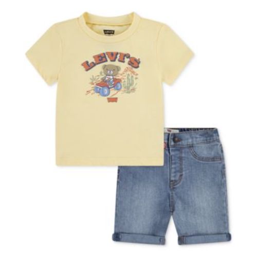 Baby Boys Four Wheeler T-Shirt & Denim Shorts, 2 Piece Set