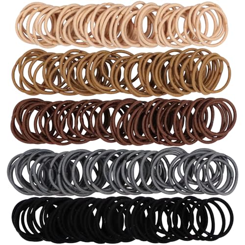 200PCS Small Hair Ties,No Crease,No Damage Baby Hair Ties | Elastic Hair Ponytail Holder Hair Accessories for Baby Girls Infants Toddlers Kids,Neutral Color