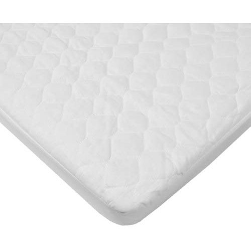 American Baby Company Waterproof Quilted Cotton Bassinet Size Fitted Mattress Pad Cover, White, for Boys and Girls - Pack of 1