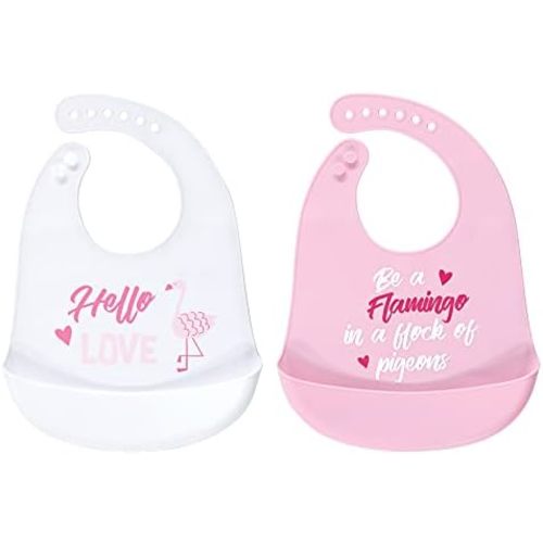 Luvable Friends Unisex Baby Silicone Bibs