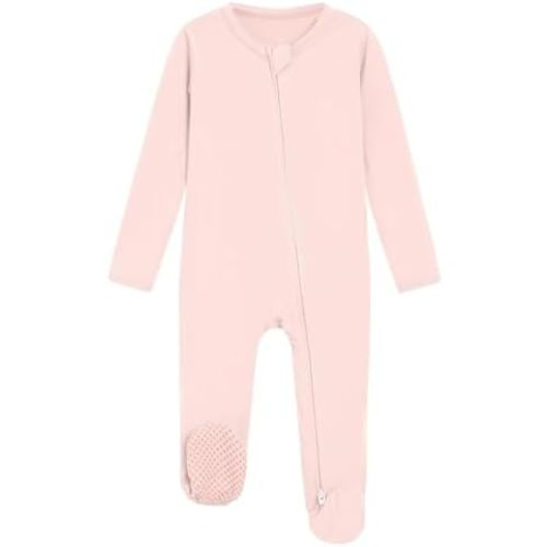 Baby Footie Romper Pajamas Unisex Newborn Infant Pjs Soft Rompers Viscose from Bamboo Sleepwear