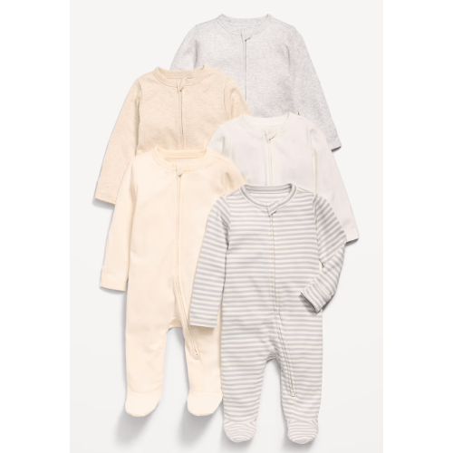 2-Way-Zip Sleep & Play Footed One-Piece 5-Pack for Baby