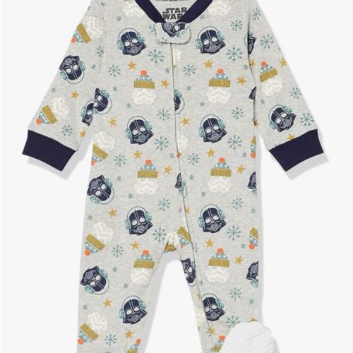 Amazon Essentials Disney | Marvel | Star Wars Unisex Babies' and Toddlers' Snug-Fit Cotton Footed Pajamas, Multipacks