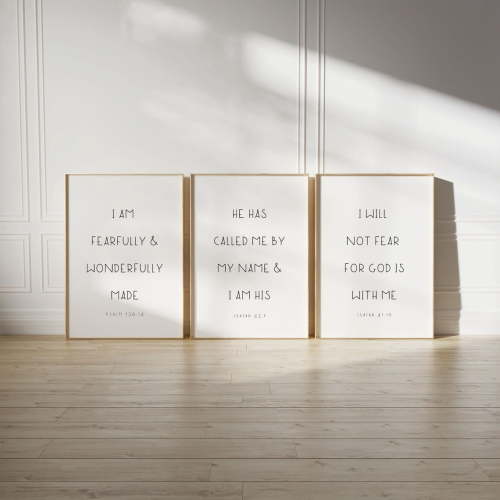 Nursery Bible Verse Nursery Scripture Baby Room Decor Christian Nursery Wall Art Set 3 Stretched Canvas 12x18