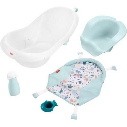 Fisher-Price 4-in-1 Sling 'N Seat Baby Bath Tub, Pacific Pebble