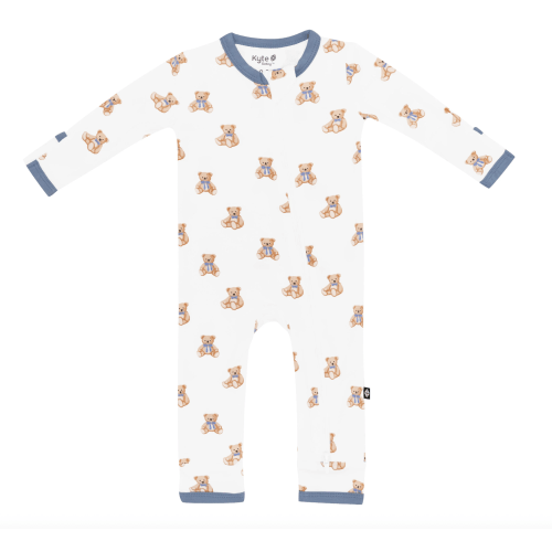 Zippered Romper in Teddy Bear