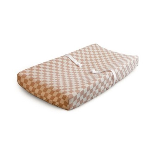 Extra Soft Muslin Changing Pad Cover Natural Check One Size
