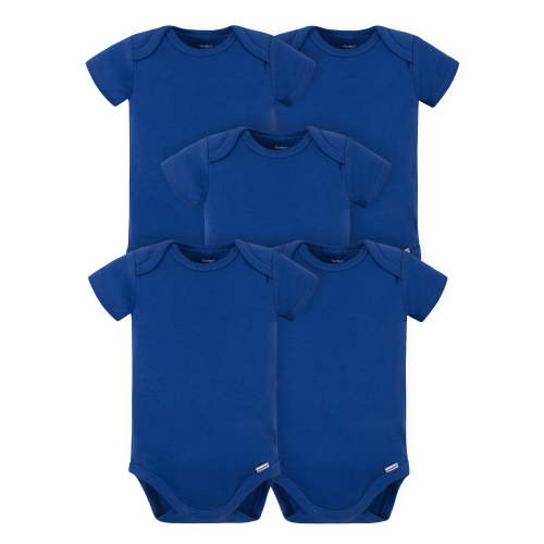 Gerber Baby Boy or Girl Gender Neutral Onesies Brand Premium Cotton Interlock Bodysuits, 5-Pack