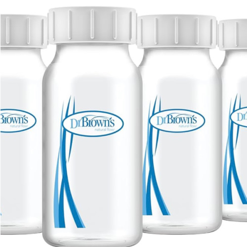 Dr. Brown's Breast Milk Collection Bottles with Storage Caps, Breast Pumps Compatible, Collect, Store, and Keep Milk Fresh, BPA Free – 4-Pack