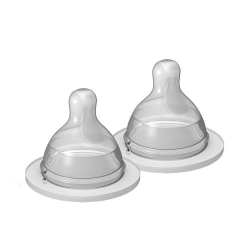 MAM Extra Slow Flow Bottle Nipples - 2pk: BPA-Free, Silicone Material, Level 0 - Newborn/Preemie