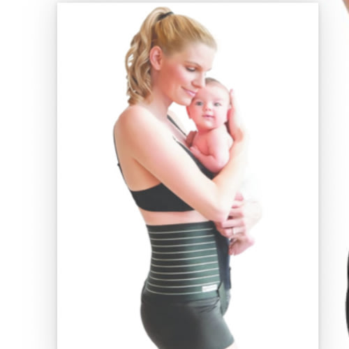 Mama Strut Postpartum Support Brace - Recovery Wrap Combines Compression, Heat and Cold Therapy - Small