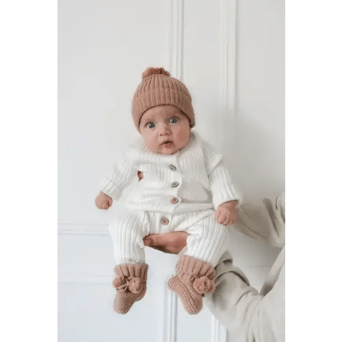Tiny Blessings Beanie - Latte | Baby Bunting AU